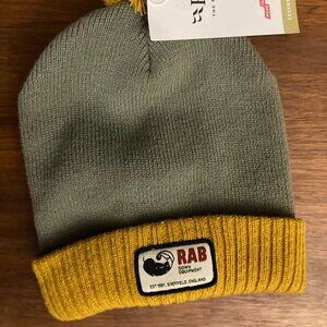 Rab Down Equipment essential bobble stone sahara ribbed beanie winter hat cap 25